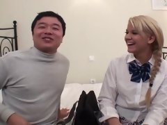 アジア人, ブロンド, フェラチオ, Hd, 異人種間, 日本人, オマンコ, スカート