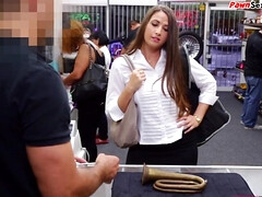 BANGBROS - Pawnshop pummeled bigass stunner facialized in the office