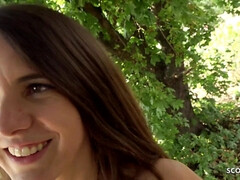 Cul, Gros cul, Queue, Allemand, Hard, De plein air, Petite femme, Réalité