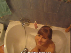 POV-style hardcore scene with stepbrother and stepsister in action