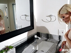 Cunnilingus, Cuarto de baño, Culo grande, Rostro sentado, Sexo duro, Tacones, Besar, Lamidas