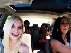 Blond, Bruinharig, Europees, Groep, Hardcore, Hd, Buiten, Tiener