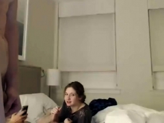 Cfnm threesome handjob