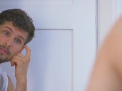 Schlafzimmer, Blondine, Blasen, Braunhaarige, Paar, Aufs gesicht abspritzen, Hd, Lecken