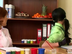 デカパイ, 食べ物, 下着, オイル, 穴開きパンティ, ストッキング, 教師, レスリング