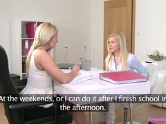 Enthousiasteling, Bedriegen, Stel, Vrouw, Vingeren, Lesbisch, Kantoor, Kut duiken