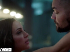 Anal, Cul, Gros seins, Sucer une bite, Brunette brune, Hard, Chevaucher, Suçant