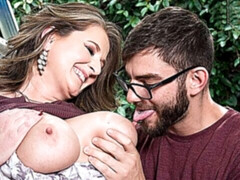 ぽっちゃり, デカパイ, ブロンド, フェラチオ, デブ, なめる, 淫乱熟女, 剃毛