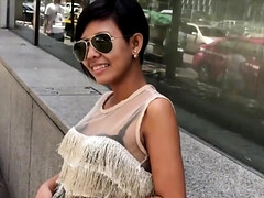 Asiatique, Grosse bite, Brunette brune, Éjaculation interne, Queue, Hard, Hd, Nénés