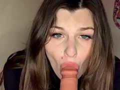 Gorgeous crossdresser masturbating on bed