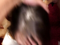 18 años, Mamada, Garganta profunda, Grupo, Tetas naturales, Coño, Afeitado, Adolescente