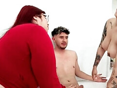 Hot Threesome Blowjob: Latina Amateur Couples Therapy Goes Wild