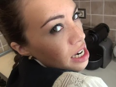 Braunhaarige, Bekleidet, Puppe, Französisch, Hardcore, Hd, Pov, Titten