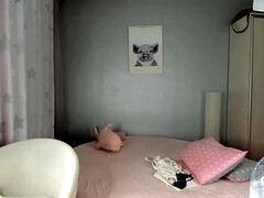 Enthousiasteling, Grote mammen, Vrouw, Huisgemaakt, Masturbatie, Natuurlijke tieten, Mager, Webcamera