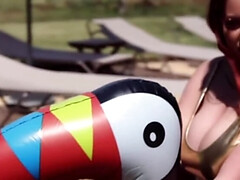 デカ尻, デカパイ, 女, Hd, 淫乱熟女, アウトドア, 一人