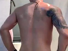 Asiatique, Chinoise, Homosexuelle, Douche, Solo