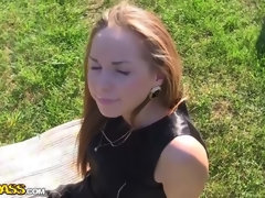Sexy stripper gets fucked in the park