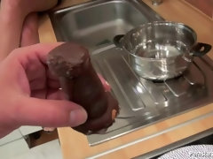 Blasen, Bekleidet, Aufs gesicht abspritzen, Frau, Nahrung, Rau, Dusche, Titten