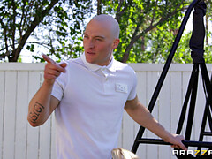 ベッドルーム, デカ尻, デカパイ, ブロンド, バック, アウトドア, オマンコ, スカート