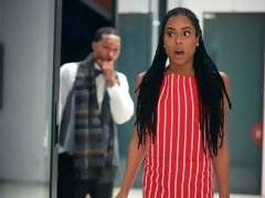 黒人, フェラチオ, バック, 黒人, 手コキする, ガリガリ, ティーン, オッパイの