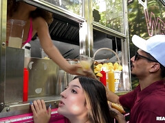 Willow Ryder gets fucked standing in food truck