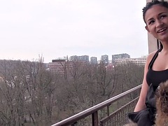 Amateur, Morena, Europeo, Despelote, Al aire libre, Pov, Afeitado, Flaco