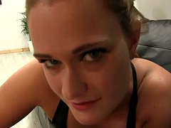 Tussi, Blasen, Britisch, Braunhaarige, Spermaladung, Handjob, Hardcore, Pov