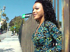 splendid solo dark-hued transgender princess with pierced dick