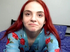 18 jaar, Enthousiasteling, Lieveling, Huisgemaakt, Orgasme, Roodharige vrouw, Alleen, Tiener