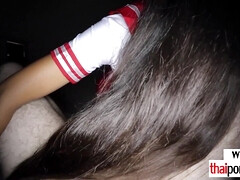 Amateur, Asiatique, Grosse bite, Brunette brune, Queue, Massage, Petite femme, Adolescente