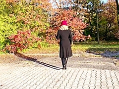 Grosse titten, Dildo, Hd, Reif, Natürlich, Im freien, Öffentlich, Sich ausziehen