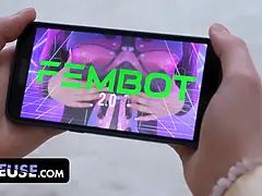 Afraid of ladies? our hot, submissive, willing fembot will let you fuck her all day