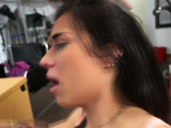 Beautiful teen gets directors cock shoved down her throat