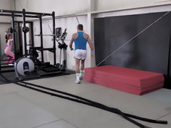 Morena, Consolador, Gimnasio, Pajear, Besar, Calcetines, Deporte, Apretado