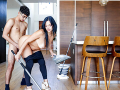 美人, デカパイ, ブロンド, 衣服着たままセックス, 剃毛