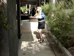 Secretary bondage outdoor bdsm video