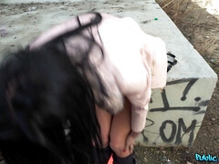 Leie, Blasen, Schwanz, Europäisch, Leder, Im freien, Piercing, Pov