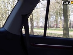 Sex lovers having fun in the car