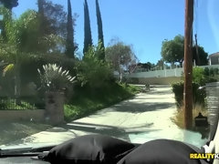 Auto, Brille, Behaart, Lesbisch, Lecken, Muschi, Realität, Tätowierung