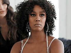 Grote mammen, Interraciaal, Likken, Ondergoed, Masturbatie, Kut duiken, Kousen, Strippen