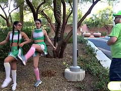 Язык в попке, Чирлидеры, Колледж, Пальцем, Секс без цензуры, Лизание, Мастурбация, Униформа