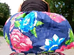 アナル, お尻, 茶髪の, 淫乱熟女, スカート, ヤリマン, 一人, 妻