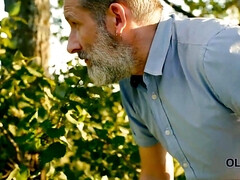 デカパイ, フェラチオ, 手コキする, 自然山雀, アウトドア, 公共, オマンコ, オッパイの