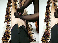 3d, イく瞬間, 手コキする, ストッキング