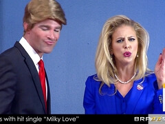 ブロンド, フェラチオ, 巨乳な, 衣服着たままセックス, イマラチオ, 開帳, 淫乱熟女, 母