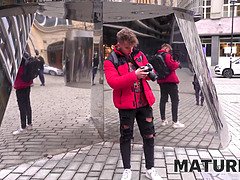 Tschechisch, Brille, Oma, Lingerie, Reif, Rotschopf, Strümpfe