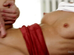 美女, ブロンド, 茶髪の, 大学生, ヨーロピアン, 顔射, ラフ, オッパイの