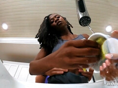 Cul, Nana, Noire, Sucer une bite, Queue, Hard, Chatte, Plan cul à trois