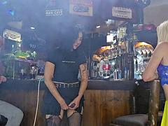 素人, 美女, ブロンド, ディルド, 指いじり, レズビアン, ペニスバンド, スカートのぞき