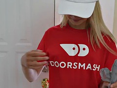 Blond, Pijpbeurt, Sperma shot, Vriendin, Gezichtspunt, Mager, Alleen, Verassing